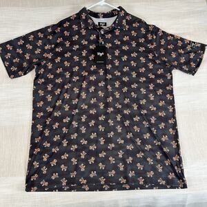 NWT Waggle Golf Men's Sz 2XL Performance Shirt Goat Tiger Breathable Fun Polo